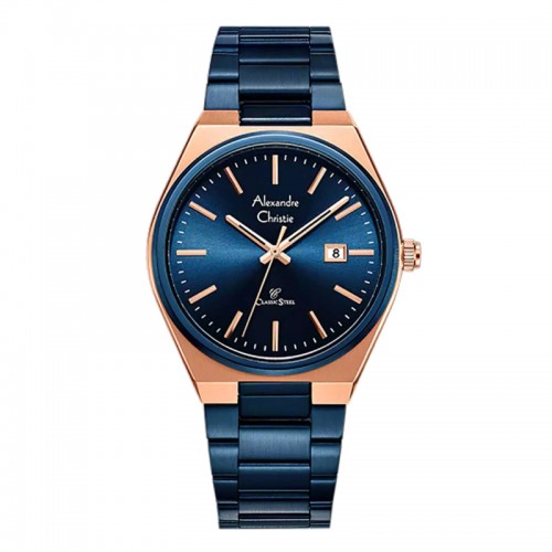 Alexandre Christie AC 8713  Rosegold Blue Man MDFURBU